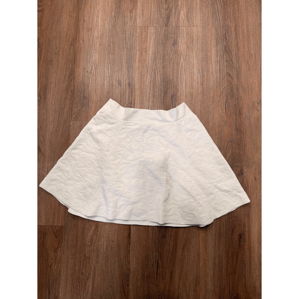 Theory White Textured Mini Skirt Women's Size M